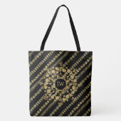 Black and Gold Chic Fun Tote Bag Tasche (Vorderseite)