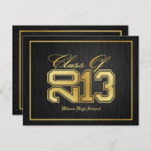 Black and Gold Class 2013 Einladung (Vorne/Hinten)