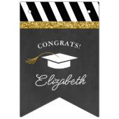 Black and Gold Class 2023 Foto Abschluss Wimpelkette (Zweite Fahne)