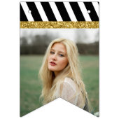 Black and Gold Class 2023 Foto Abschluss Wimpelkette (Erste Fahne)