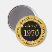 Black and Gold Class of 1970 Gifts, Class Wiederse Magnet (Vorderseite/Rückseite)