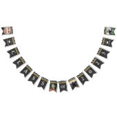 Black and Gold Class of 2023 Boys Foto Abschluss Wimpelkette (Alle)