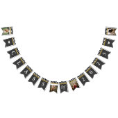 Black and Gold Class of 2023 Foto Abschluss Bunt Wimpelkette (Alle)