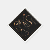 Black and Gold-Coffee-Liebe Serviette (Ecke)