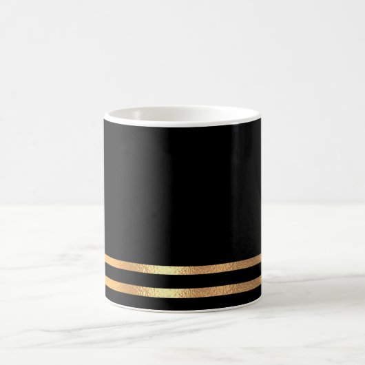 Black and Gold Coffee Tasse (Mittel)