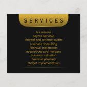 Black and Gold Coins 4,5" x 5,6" Accountant-Flyer Flyer (Hinten)