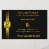 Black and Gold Coins 5,5" x 8,5" Buchhalter-Flyer Flyer (Vorne)