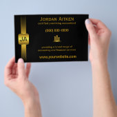 Black and Gold Coins 5,5" x 8,5" Buchhalter-Flyer Flyer (Handgriff)