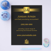 Black and Gold Coins 8,5" x 11" Accountant-Flyer Flyer (Einzeln)