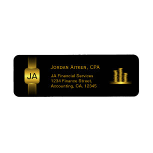 Black and Gold Coins CPA Accountant Classadresse
