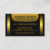 Black and Gold Coins Vertical CPA Accountant Visitenkarte (Rückseite)