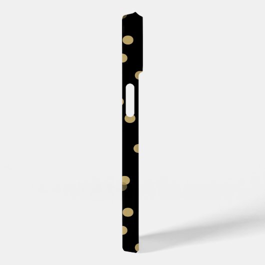 Black and Gold Confetti Dots Case-Mate iPhone Hülle (Rückseite / Rechts)