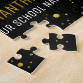 Black And Gold Congrats Graduate Photo Graduation Puzzle (Seite)