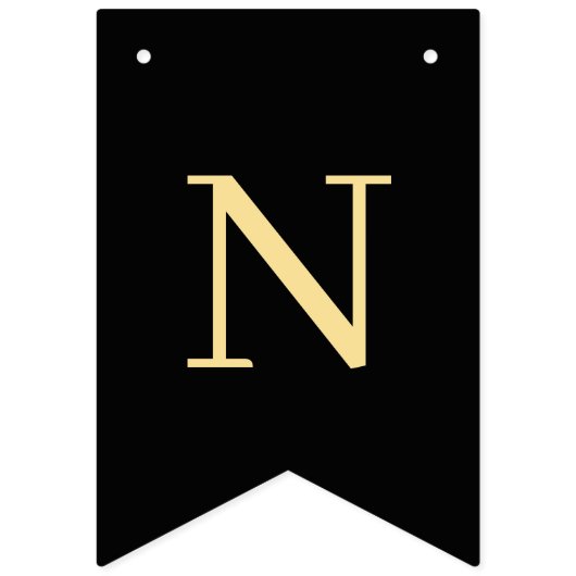 Black and Gold Congratulations Wimpelkette (Dritte Fahne)