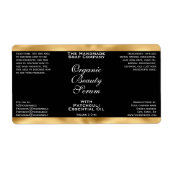 Black and Gold Cosmetics Dropper Bottle Label (Vorne)