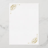 Black and Gold Country Wedding Folieneinladung (Rückseite)