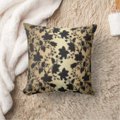 Black and Gold Damask Kissen (Decke)