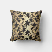 Black and Gold Damask Kissen (Vorderseite)
