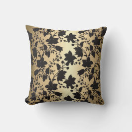 Black and Gold Damask Kissen