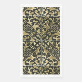 Black and Gold Damask Serviette (Vorderseite)