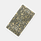Black and Gold Damask Serviette (Ecke)