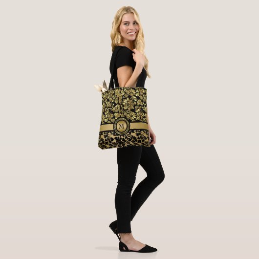 Black and Gold Damask Tasche (Am Model)