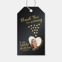 Black and Gold Danke 50. Geburtstag Gunst