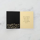 Black and Gold Dankeschön Card mit Gold Ribbon Dankeskarte (Innenseite)