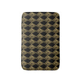 Black and Gold Diamond Doodles Badematte (Vorderseite Vertikal)