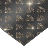 Black and Gold Diamond Elegante Hochzeitsfeier Ver Kurzer Tischläufer (Ecke)