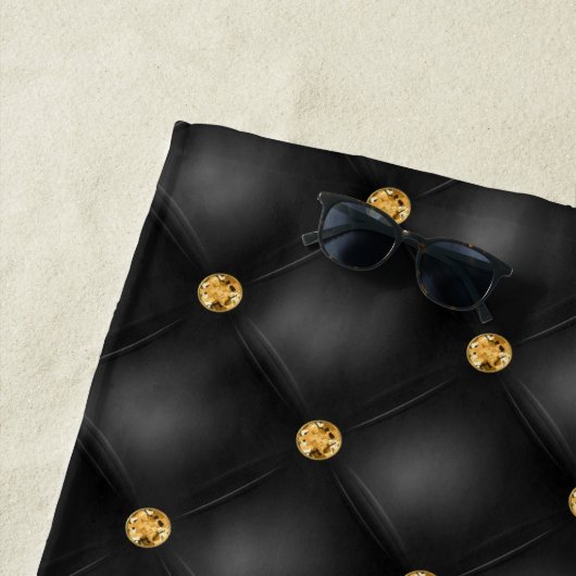 Black and Gold Diamonds Tuftuch Beach Handtuch (Beispiel)