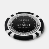 Black and gold diamonds wedding poker chips (Einzeln)