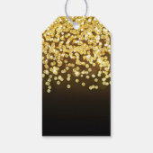 Black and Gold Diamonds Wedding Vielen Dank Geschenkanhänger (Rückseite)