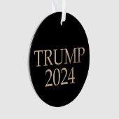 Black and Gold Donald Trump 2024 Ornament (Vorderseite)
