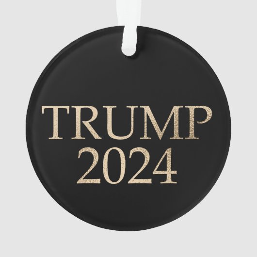 Black and Gold Donald Trump 2024 Ornament (Rückseite)