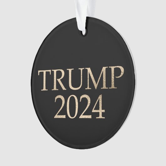 Black and Gold Donald Trump 2024 Ornament (Vorderseite)