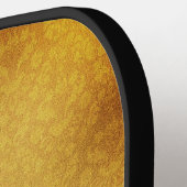 Black and Gold Dynamic Stripe Pickleball Schläger (Linke Seite)