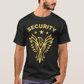 Black and Gold Eagle Security T-Shirt (Vorderseite)