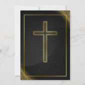 Black and Gold Elegant bestätigen Einladung (Rückseite)