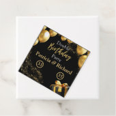 Black and Gold Elegant Geschenkanhänger (Beispiel)