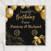 Black and Gold Elegant Geschenkanhänger (Vorderseite)