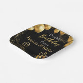 Black and Gold Elegant Pappteller (Gewinkelt)