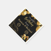 Black and Gold Elegant Serviette (Ecke)