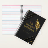 Black and Gold elegant Spiral Notebook. Notizblock (Innen)