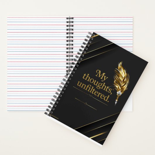 Black and Gold elegant Spiral Notebook. Notizblock (Innen)