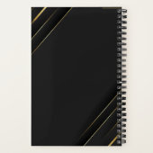 Black and Gold elegant Spiral Notebook. Notizblock (Rückseite)