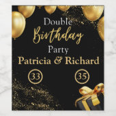 Black and Gold Elegant Weinetikett (Einzelnes Label)