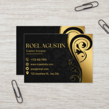 Black and Gold elegante Business Card