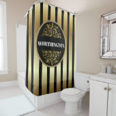 Black and Gold Elegante SHOWER CURTAIN Duschvorhang (Beispiel)
