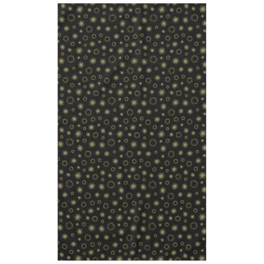Black and Gold Elegantes Weihnachtswrapping Paper Tischdecke (Vorderseite)